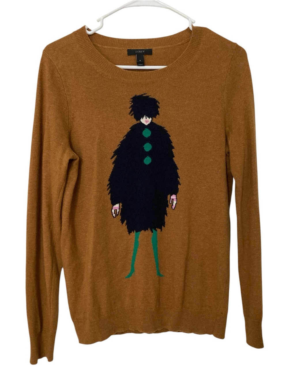 J. Crew Glamorous Woman Novelty Intarsia Knit Sweater